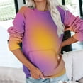 thumbnail image 1 of WXLWZYWL Womens Long Sleeve Sweatshirt Casual Round Neck Cute Pullover Tops Gradient Lightweight Loose Fit Soft Sweatshirt with Pocket, 1 of 6