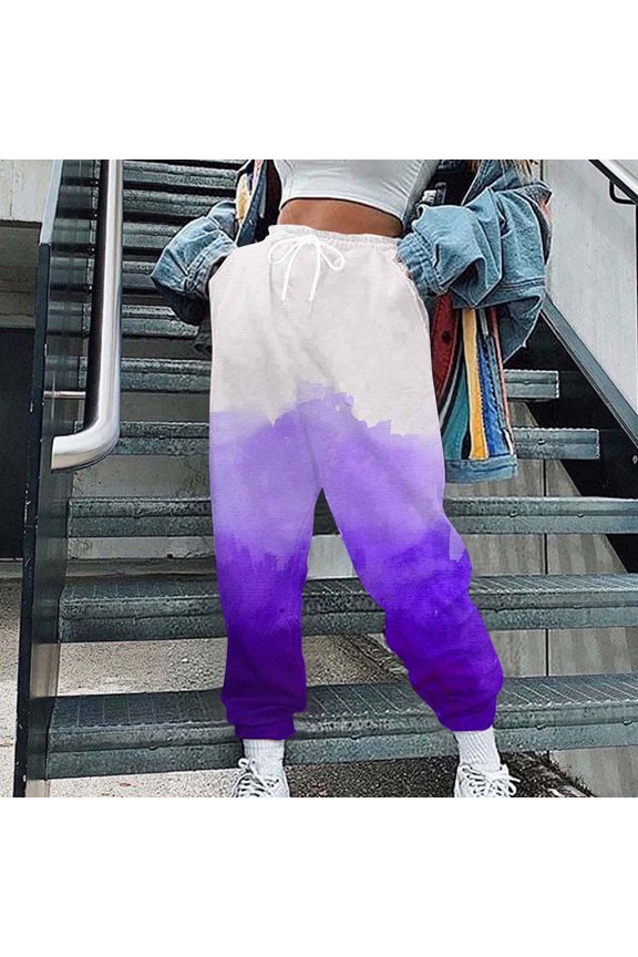 Womens Pants Striped Drawstring Pleated Straight Leg Long Cuff Leg Fall Summer Pants 2024 Trendy Y2K