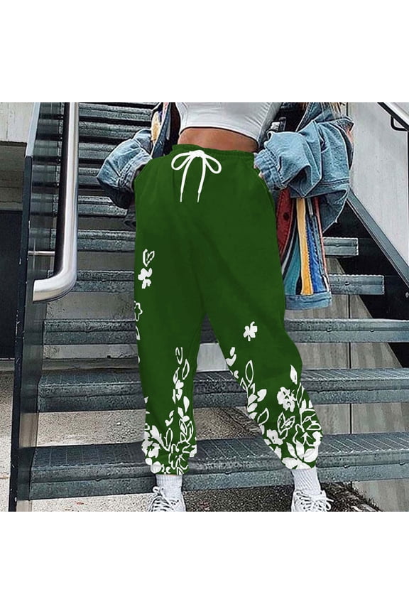 Womens Pants Striped Drawstring Pleated Straight Leg Long Cuff Leg Fall Summer Pants 2024 Trendy Y2K