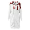 thumbnail image 1 of WXLWZYWL Womens Plus Size Halloween Hoodies Long Sleeve Retro Halloween Graphic Print Cardigans Coat Full Zip Up Casual Loose Long Hooded Sweatshirts Coats, 1 of 5
