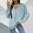 thumbnail image 1 of WXLWZYWL Womens Sweaters Winter Solid Sweater Tops for Women Casual Cozy Crewneck Sweaters Trendy Comfortable Long Sleeve Blouses, 1 of 5