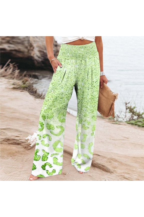 Womens Trousers Wide Leg High Waist Loose Fit Trousers Pants for Women Linen High Cut Summer Fall Trousers Pants 2024