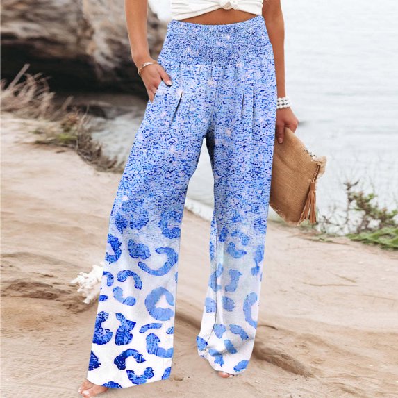 WXLWZYWL Womens Trousers Wide Leg High Waist Loose Fit Trousers Pants for Women Linen High Cut Summer Fall Trousers Pants 2024
