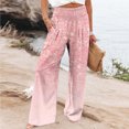 thumbnail image 1 of WXLWZYWL Womens Trousers Wide Leg High Waist Loose Fit Trousers Pants for Women Linen High Cut Summer Fall Trousers Pants 2024, 1 of 5