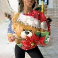 thumbnail image 1 of WXLWZYWL Womens Ugly Christmas Sweater Funny Sweatshirts Holiday 3D Print Trendy Cute Long Sleeve Pullover 2024 Loose Christmas Sweaters Pullover, 1 of 6