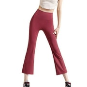 WXLWZYWL Yoga Panta for Women Seamless High Waisted Flare Pants Bootcut Wide Leg Bell Bottom Workout Trousers