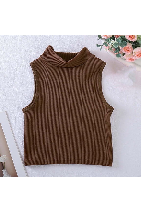 Yoga Sports Tops for Women Summer Plain Sleeveless High-Neck Threaded Yoga Sports Tank Top Quick-Dry Versatile Running Vest