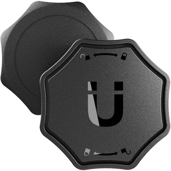 WXM Airtag Holder–Octagon Wrench-Style Cover Case for Car,Truck Ultra Rare Earth Magnet&Strong Double-Sided Tape, Hidden Design IPX8 Waterproof&Shockproof (Single Octagon Black)