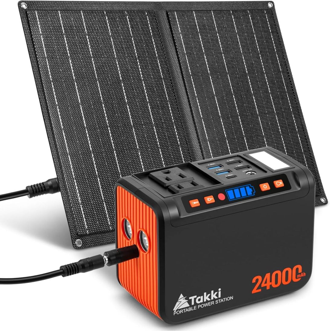 WXWP 120W Peak Solar Generator Portable Power Station with 21W