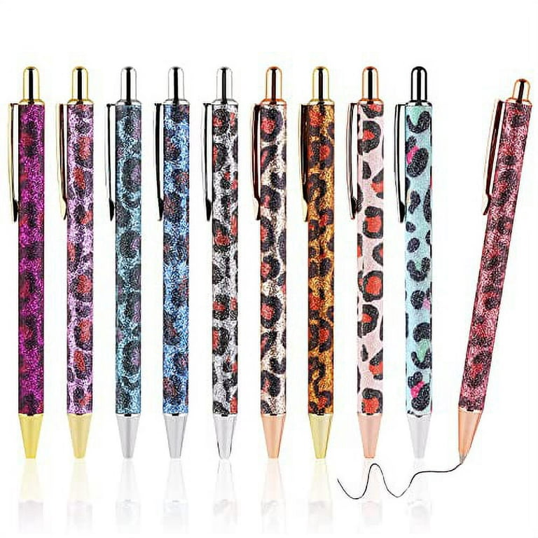 WY WENYUAN Cute Pens, Fine Point Smooth Writing Pens, Personalized  Ballpoint Pens Bulk, Flair Colorful Pens, Black Ink 1.0 mm Journaling Pen,  Leopard Pens School Supplies For Women & Men, Note Taking 