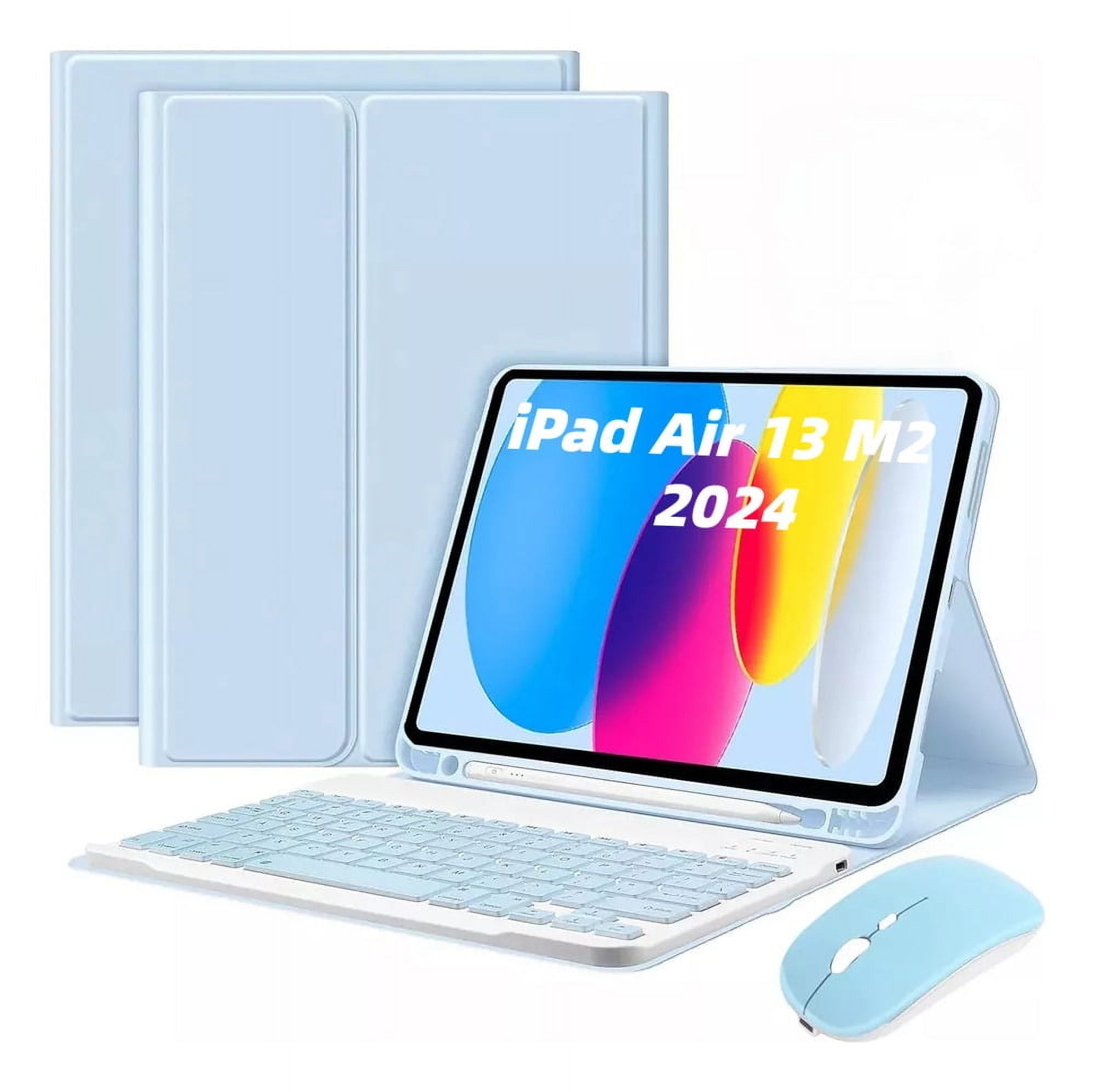 WYBLJ Case For iPad Air 13 M2 2024 with Keyboard Mouse and Pencil