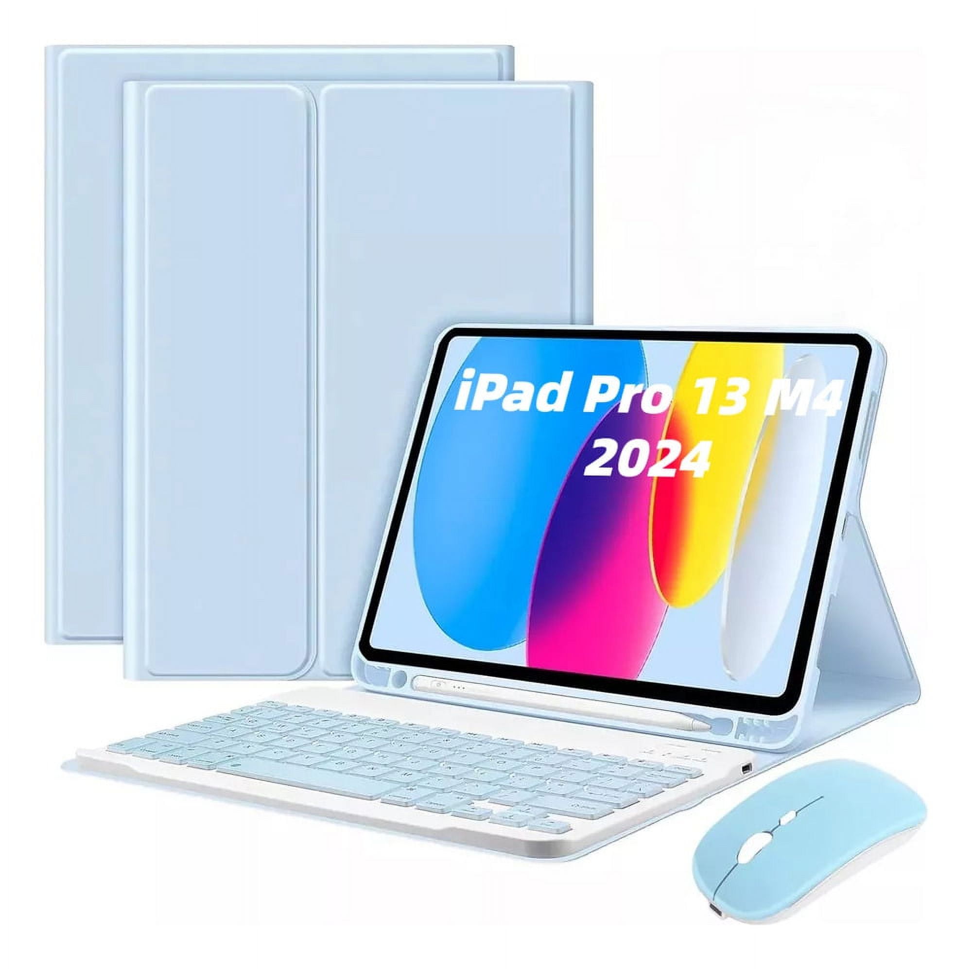 WYBLJ Case For iPad Pro 13 M4 2024 with Keyboard Mouse and Pencil