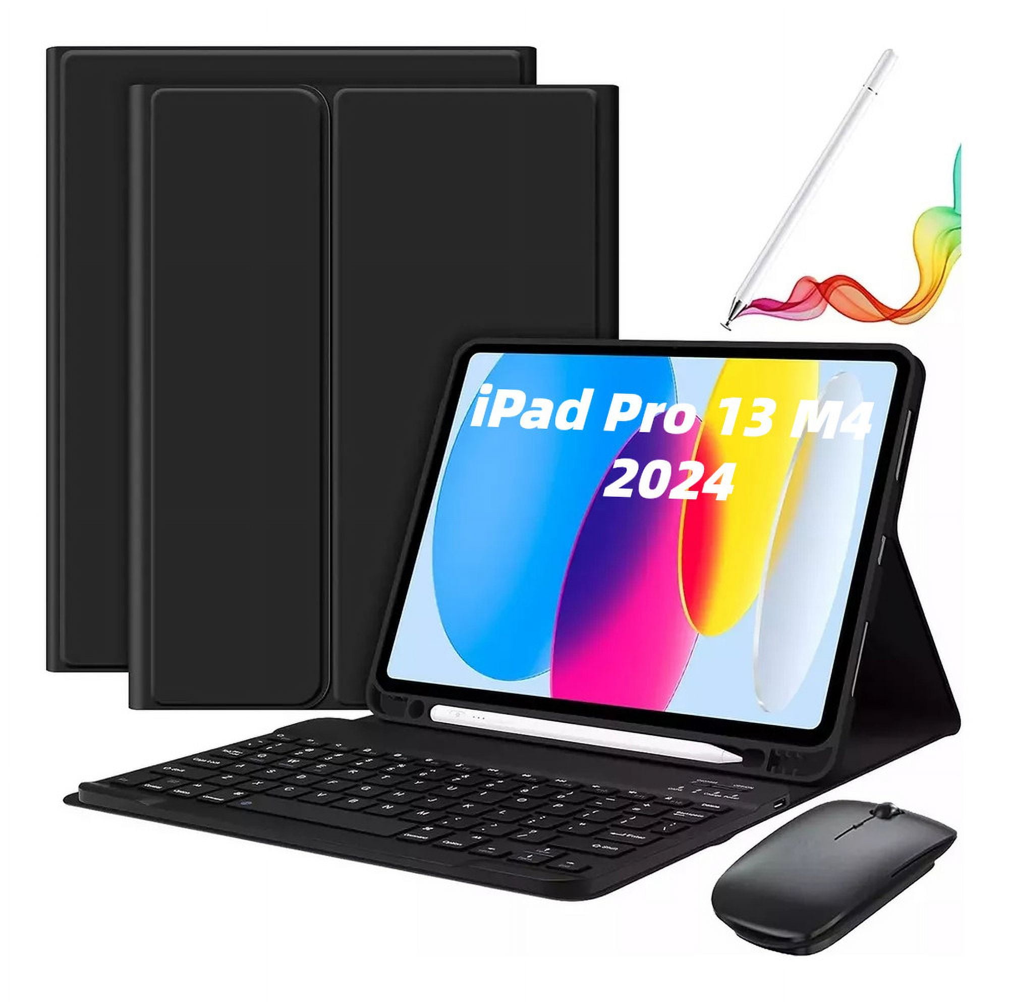 WYBLJ Case For iPad Pro 13 M4 2024 with Keyboard Mouse and Pencil