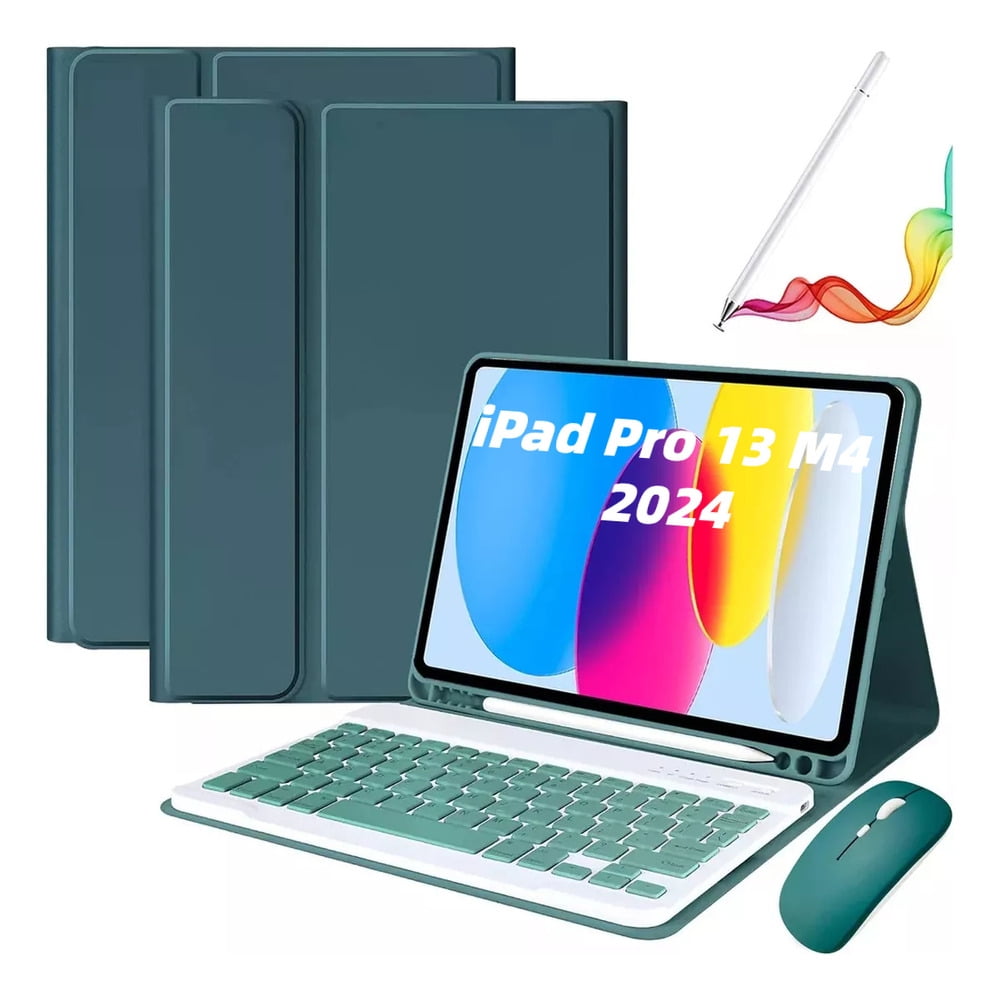 WYBLJ Case For iPad Pro 13 M4 2024 with Keyboard Mouse and Pencil