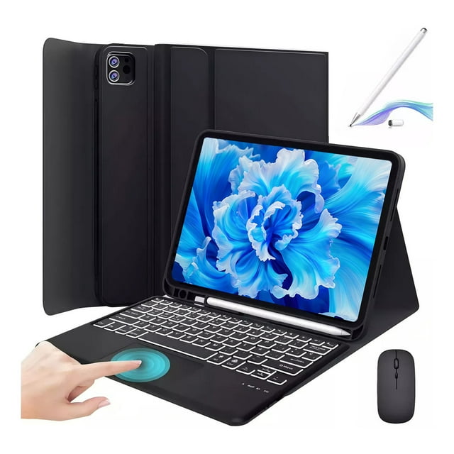 WYBLJ Touch Case For iPad Air 11'' (m2) 2024 /air5 with keyboard