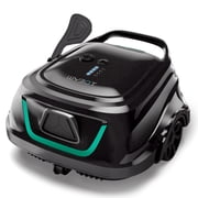 WYBOT A1 Cordless Robotic Pool Cleaner, Automatic Pool Vacuum for Above Ground Pools with 120 Mins, Double Filters, LED Indicator, Charge in 2.5H, 4 Cleaning Modes, Black & Green