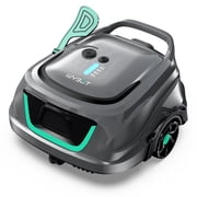 WYBOT A1 Cordless Robotic Pool Cleaner, Automatic Pool Vacuum for Above Ground Pools with 120 Mins, Double Filters, LED Indicator, Charge in 2.5H, 4 Cleaning Modes, Grey & Green