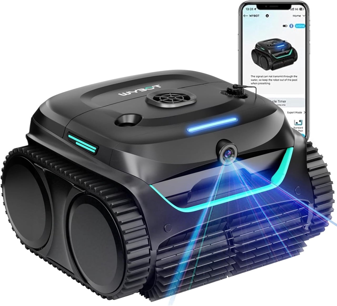 WYBOT C2 Vision AI-Powered Cordless Robotic Pool Cleaner, Visual Targeted Cleaning, 2152 Sq.Ft Coverage, 8 Smart App Modes