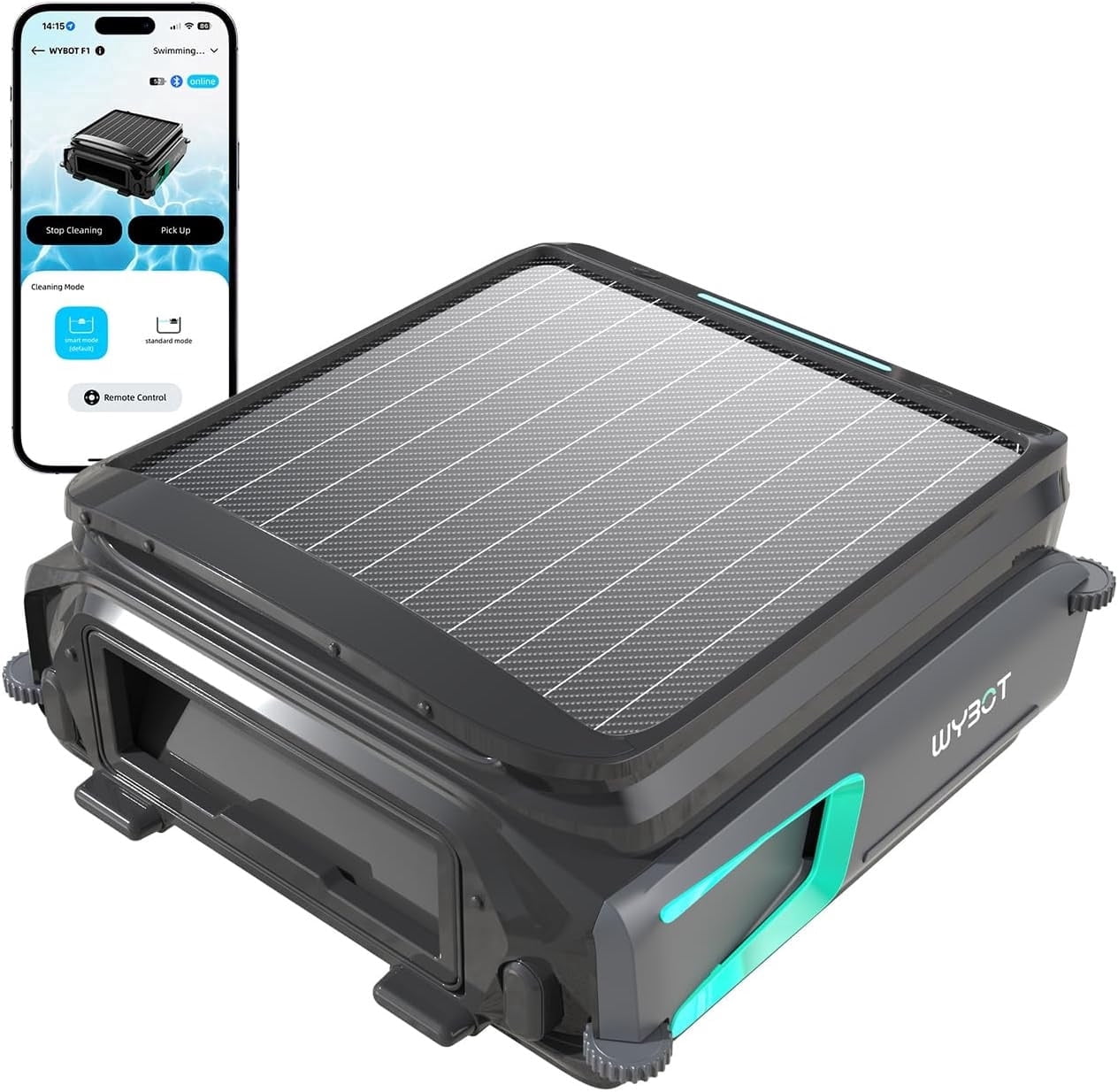 WYBOT F1 Solar-Powered Pool Skimmer Robotic Cleaner, Smart App Control, Tangle-Free, 7L Capacity