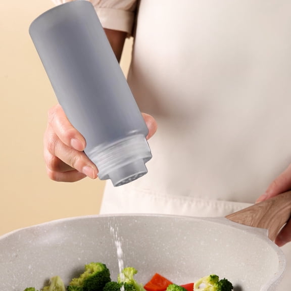 WYBXZ 460ml Plastic Seasoning Bottle with Holes Clear Powder Bottle, Pepper Bottle Cumin Powder Cylinder Barbecue Seasoning Bottle Spice Sprinkling Bottle(1pc)