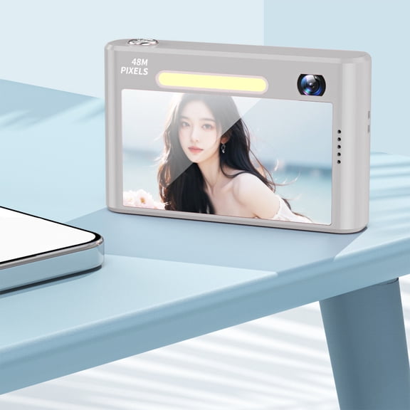 WYBXZ 48MP HD Digital Camera 2.4in IPS Screen, Take Photos and Videos, Travel Camcorder with Night Flash Light and Mirror Beauty Selfie, Supports OTG Transmission, 8X Digital Zooms