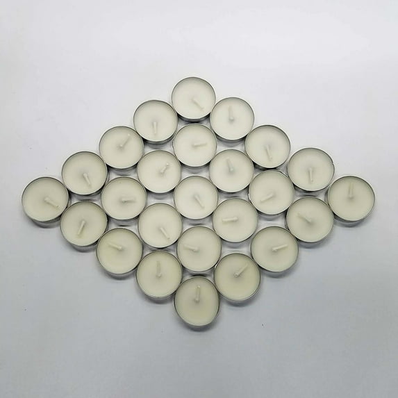 WYBXZ 50pcs Small Candles, Aluminum Can Candles Wax, Romantic Tea Lights Candles, Home Office Roundness Table Candle, Birthday Valentine's Day Scene Layout