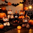 thumbnail image 1 of WYBXZ Black Pumpkin Bear Plush, 11.81IN Stuffed Animal for Halloween, Soft Lint-Free Plush, Spooky Cute Fall Decorative Pillow Toy, 1 of 7