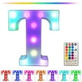 thumbnail image 1 of WYBXZ Colorful LED Marquee Letter Lights with Remote, 16 Colors Letter Lamp, Party Bar Letters with Lights Decorations for the Home, 1 of 8