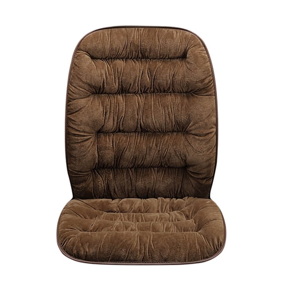 WYBXZ Cushioned Car Seat Cover, Luxury Plush Seat Covers for Front Car Seat Bottom and Backrest, Seat Cushion Protector Universal Warm in Winter Works for Vehicles, SUV, Truck