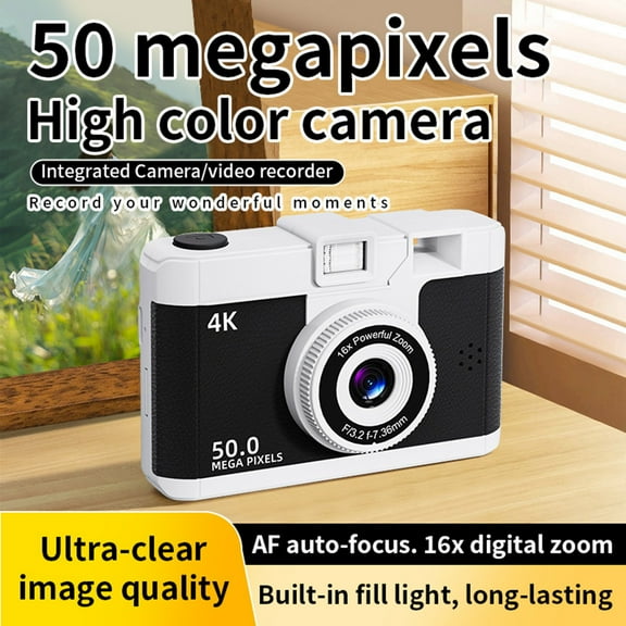 WYBXZ Digital Camera for Kids, HD Lens Student Party CCD Card Camera, 32GB Card 16X Digital Zooms, 2.4 Inch High Definition Screen, with Intelligent Light Beauty Filter