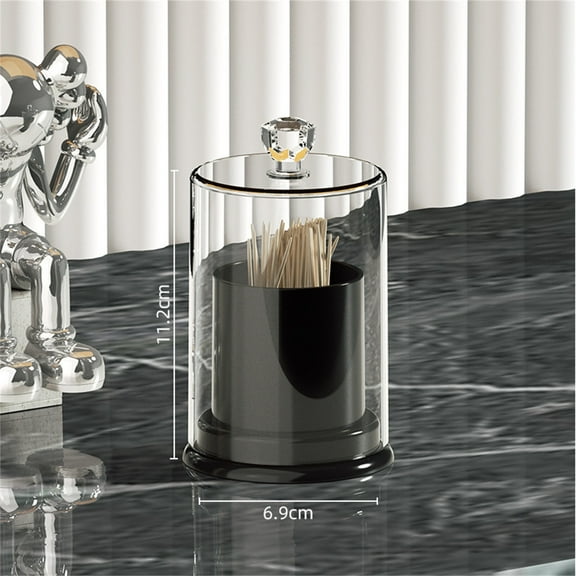 WYBXZ Dispenser for Cotton Ball Cotton Swab Cotton Round Pads Floss, 10OZ Clear Plastic Jar Set for Bathroom Canister Storage Organization with Lid