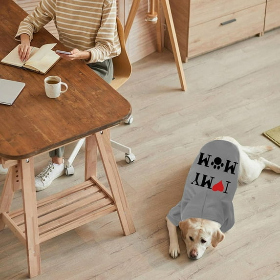 WYBXZ Dog Hoodie, Warm Soft Fall Winter Cold Comfort Dog Clothes Pet Coats, Solid Color Pet Winter Apparel, Pet Supplies Dog Clothes, 2XL