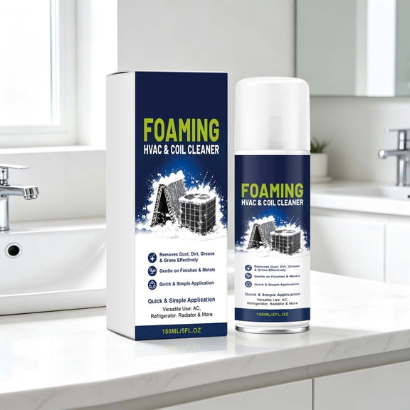 WYBXZ Foaming HVAC and Coil Cleaner 150ml Air Conditioner Maintenance Spray for Home, Grease Remover for Refrigerator and Radiator, Improves Efficiency