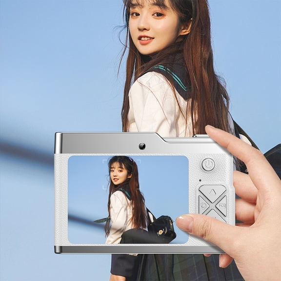 WYBXZ Front and Rear Double Cameras 64MP HD Digital Camera, 2.5in IPS Screen, Take Photos and Videos Camcorder with Night Flash Light Supports OTG Transmission, 8X Digital Zooms