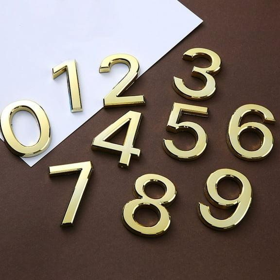 WYBXZ Gold Number "8" - Self-Adhesive Metal Address Number for Mailbox & Door, Weatherproof Rustproof, Modern Design for Home Exterior Decor