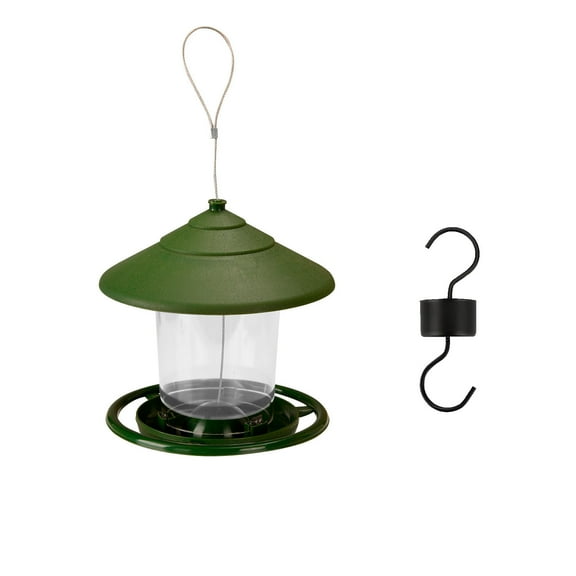 WYBXZ Hanging Gazebo Wilds Bird Feeder, Outside Wilds Bird Feeders for Garden Yard Outdoor Decoration, Round Roof Design for Sun-Proof and Rainproof