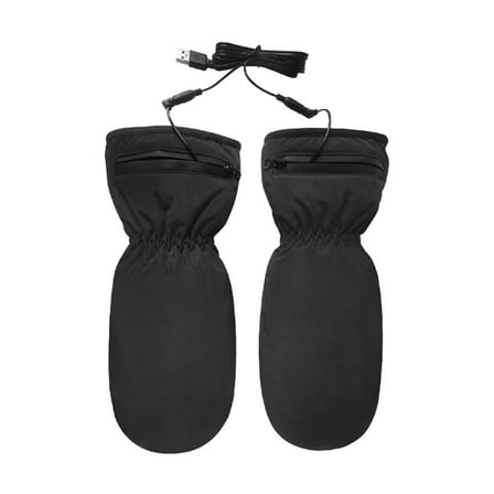 WYBXZ Heated Gloves for Men Women, Rechargeable Heating Zipper Battery Electric Warm Gloves, Outdoor Work Warm Heating Windproof Gloves for Skiing Hunting Fishing Snowboarding Hiking Camping