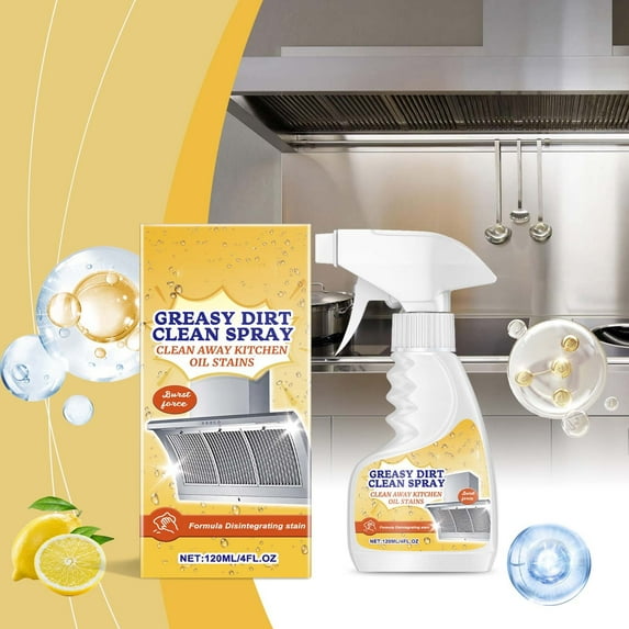 WYBXZ Kitchen Grease Cleaner Spray, Degreaser and Cleaner, Owerfully Clean Up Oil Stains Quickly Dissolve Kitchen Oil Stains, 120ml