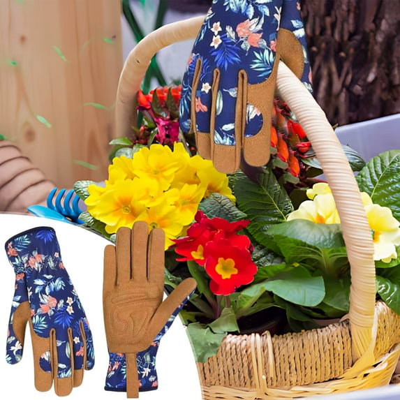 WYBXZ Leather Gardening Gloves for Women, Thorn-Proof Work-Gloves for Weeding, Digging, Planting, Pruning Yard garden Gloves