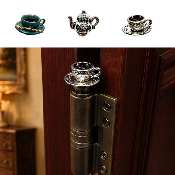 WYBXZ Magnetic Hinge Topper Version A – Hummingbird Design – Antique Brass Door Hinge Decoration for Home