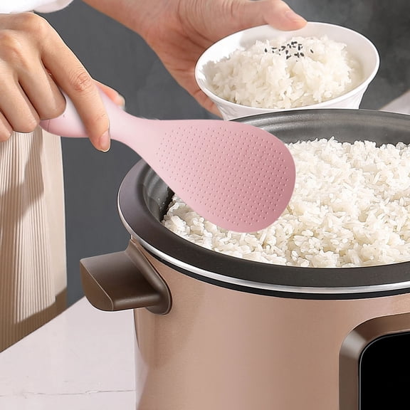 WYBXZ New Tumbler Rice Spoon, Heat Plastic Rice Cooker Spoon, Standable and Easy to Clean, Kitchen Cooking Utensils, Non Stick