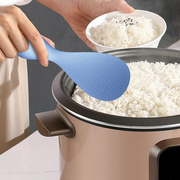 WYBXZ New Tumbler Rice Spoon, Heat Plastic Rice Cooker Spoon, Standable and Easy to Clean, Kitchen Cooking Utensils, Non Stick