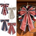 thumbnail image 1 of WYBXZ Patriotic Large Bow Door Decoration B 90x60cm Independence Day Party Ornament for 4th of July Summer, 1 of 7