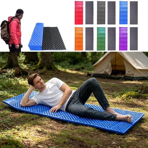 WYBXZ Red Foam Sleeping Pad Eye-Catching Camping Mat Waterproof Insulated for Solo Backpacking Spring Fall Camping Summer Night Chill Protection - Foldable Tear-Resistant 183x60cm