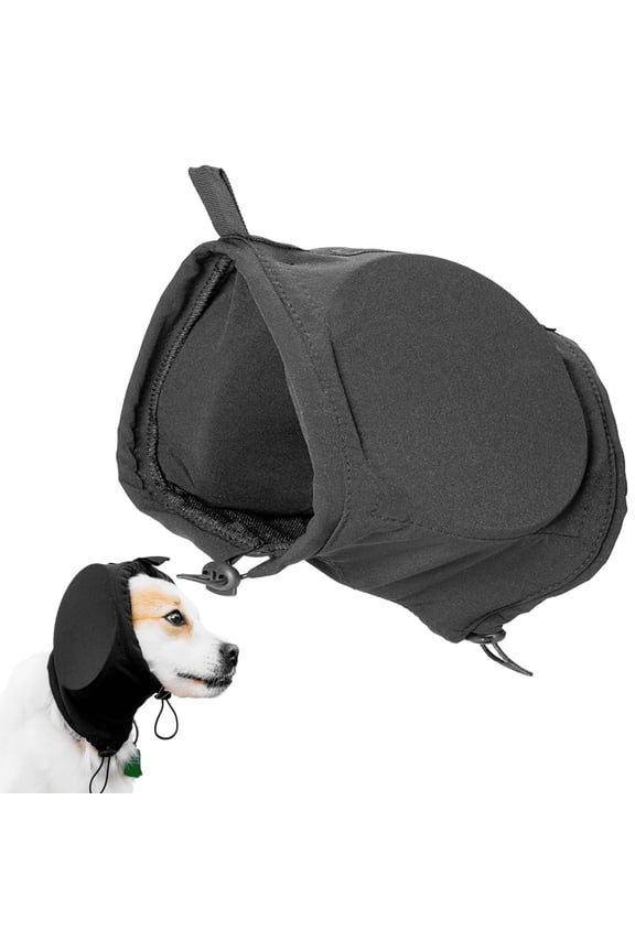 Small Dog Ear Muffs Pet Noise Protector for Travel & Grooming, Drawstring Lightweight, Winter Warm