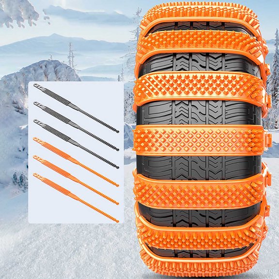 WYBXZ Snow Tire Chain, Reusable Portable Adjustable Plastic Non-Slip Cable Tie, Universal Emergency Tire Chains for Winter Driving, Sedans SUVs Bread Off-road Vehicles Universal Snow Straps