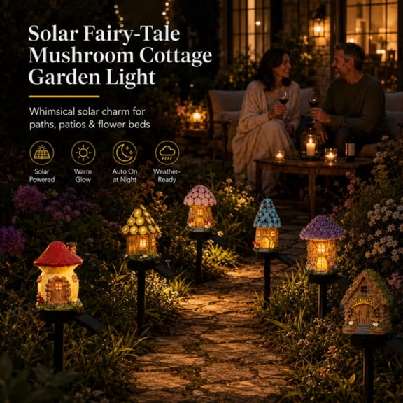 WYBXZ Solar Resin House Lamp Design F, Modern Home Ground Mounted Light, Waterproof Outdoor LED Garden Light, Auto On Off Pathway Decor for Modern Yard, Father's Day Gift