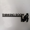 thumbnail image 1 of WYBXZ Thinking Room Funny Toilet Door Sign, Funny Bathroom Decor for Home, Wooden Handicrafts Letter Ornaments Right Angle Door Decorations, 1 of 7