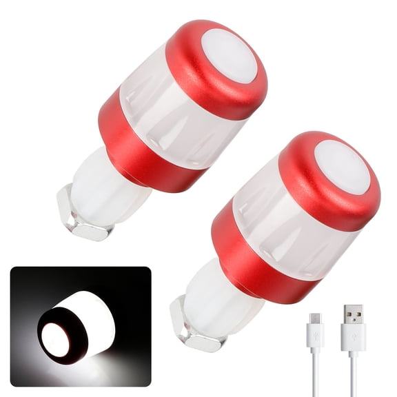 WYBXZ WYBXZ Rechargeable LED Handlebar Light (Orange), E-Scooter Turn Signal Indicator, Waterproof Safety Light for Bike, 7/8" Plug