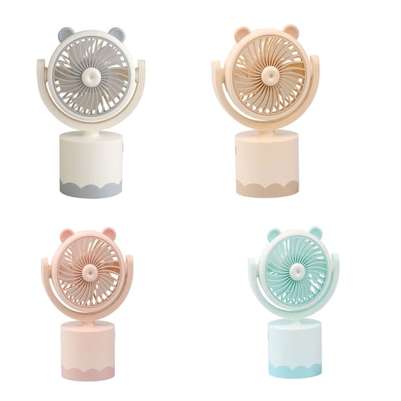 WYBXZ White Mini Handheld Fan, Portable USB Rechargeable Small Fan, Cute Cartoon Design Pocket Fan for Summer, Quiet Cooling Fan for Office Desk, Graduation Gift